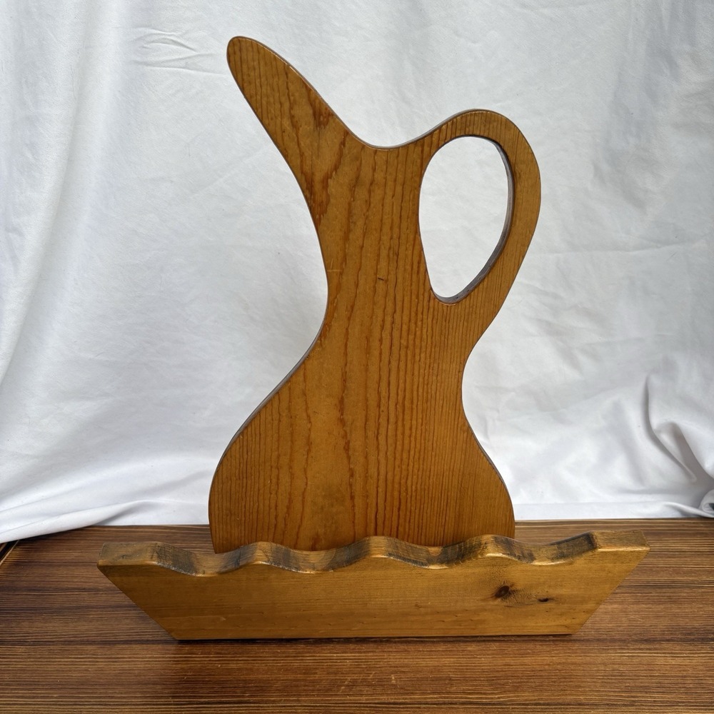 Vintage Wooden Pitcher Wall Hanging Holder Farmhouse Country‎ Kitchen Decor